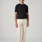 Men's 555 Beige Relaxed Straight Fit Mid Rise Linen Jeans - Front View