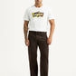 Men's Tinted 555 Brown Relaxed Straight Fit Mid Rise Jeans - Front View
