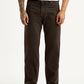 Men's Tinted 555 Brown Relaxed Straight Fit Mid Rise Jeans - Front View