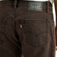 Men's Tinted 555 Brown Relaxed Straight Fit Mid Rise Jeans - Detail View