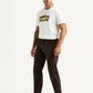 Men's Tinted 555 Brown Relaxed Straight Fit Mid Rise Jeans - Side View