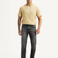 Men's 555 Charcoal Grey Loose Fit Mid Rise Jeans - Front View