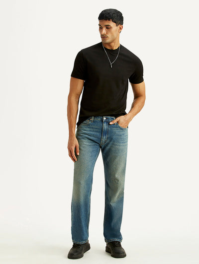 levi's Men's 555 Blue Relaxed Straight Fit Mid Rise Tinted Jeans-picture-20