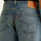 Men's 555 Blue Relaxed Straight Fit Mid Rise Tinted Jeans - Detail View