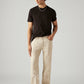 Men's 555 Beige Relaxed Straight Fit Mid Rise Jeans - Styleshot View