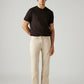 Men's 555 Beige Relaxed Straight Fit Mid Rise Jeans - Front View