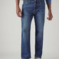 Men's 555 Indigo Relaxed Straight Fit Mid Rise Performance Jeans - Front View