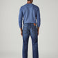 Men's 555 Indigo Relaxed Straight Fit Mid Rise Performance Jeans - Back View