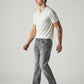 Men's 555 Grey Relaxed Straight Fit Mid Rise Jeans - Side View