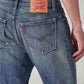 Men's 555 Indigo Relaxed Straight Fit Mid Rise Jeans - Detail View