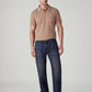 Men's 555 Dark Indigo Relaxed Straight Fit Mid Rise Selvedge Jeans - Front View