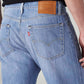 Men's 555 Light Indigo Relaxed Straight Fit Mid Rise Selvedge Jeans - 20 View