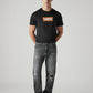 Men's 555 Charcoal Grey Relaxed Straight Fit Mid Rise Jeans - Front View