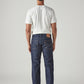 Men's 555 Dark Indigo Relaxed Straight Fit Mid Rise Jeans - Back View