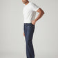 Men's 555 Dark Indigo Relaxed Straight Fit Mid Rise Jeans - Side View