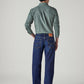 Men's 555 Blue Relaxed Straight Fit Mid Rise Jeans - Back View