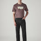 Men's 555 Black Relaxed Straight Fit Mid Rise Jeans - Front View