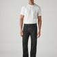 Men's 555 Black Relaxed Straight Fit Mid Rise Jeans - Front View