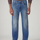 Men's 555 Blue Relaxed Straight Fit Mid Rise Jeans - 20 View
