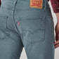 Men's 555 Blue Relaxed Straight Fit Mid Rise Overdyed Jeans - Detail View