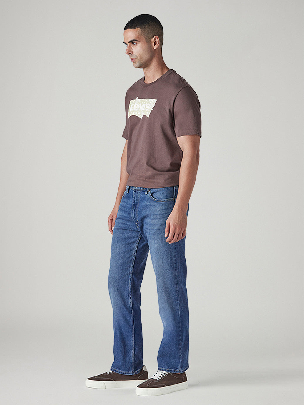 Men's 511 Blue Slim Fit Mid Rise Tinted Jeans - Side View