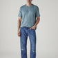 Men's 555 Blue Relaxed Straight Fit Mid Rise Selvedge Jeans - 20 View