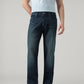 Men's 505 Blue Straight Fit Mid Rise Tinted Jeans - Front View
