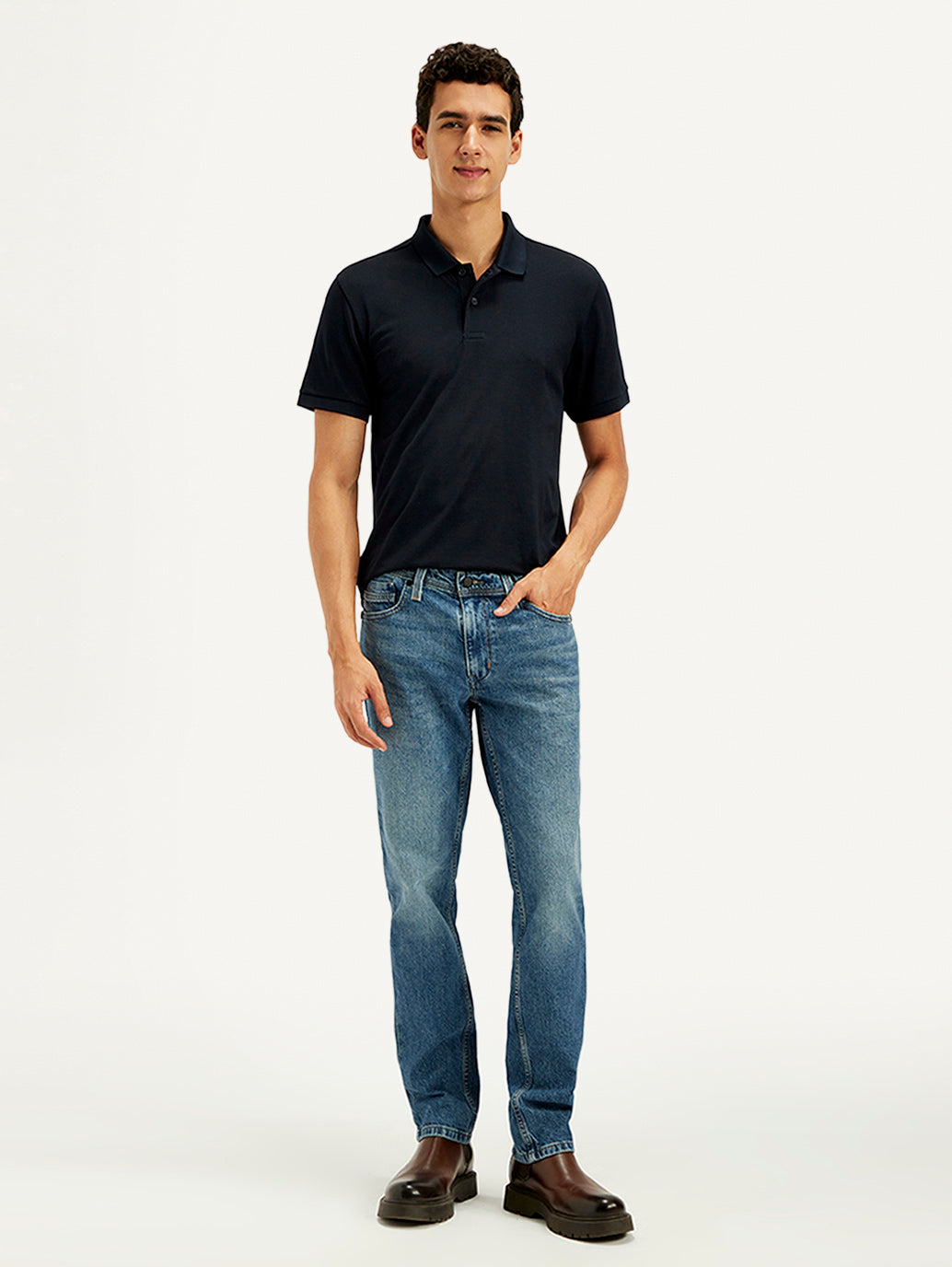 Men's 511 Blue Slim Fit Mid Rise Jeans - 0ab056de-d8fb-47c5-ac2a-5861b079a291 View