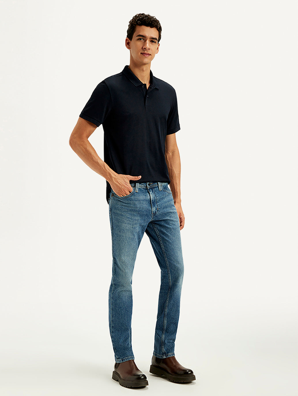 Men's 511 Blue Slim Fit Mid Rise Jeans - f6ef03f7-0292-4bdf-bd62-4284971c0342 View