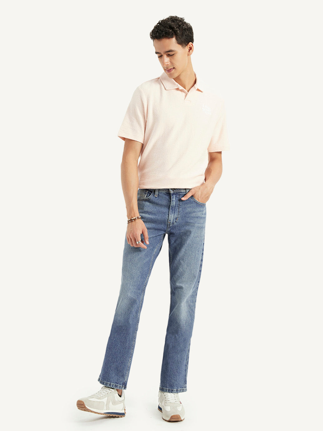 Men's 527 Blue Bootcut Fit Mid Rise Jeans - Styleshot View