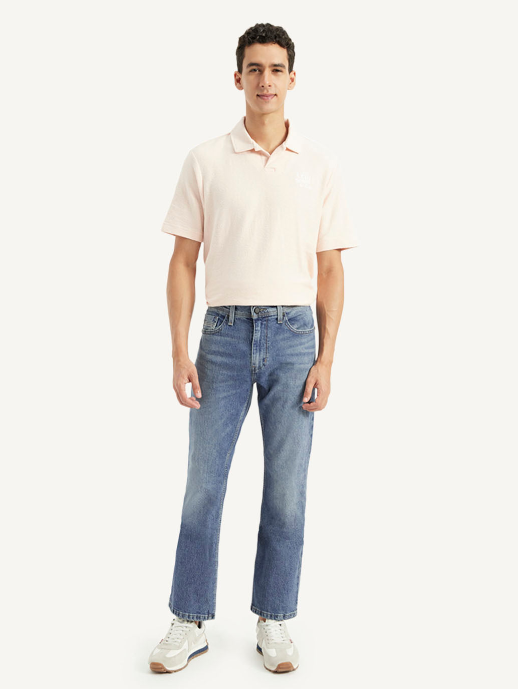 Men's 527 Blue Bootcut Fit Mid Rise Jeans - Front View