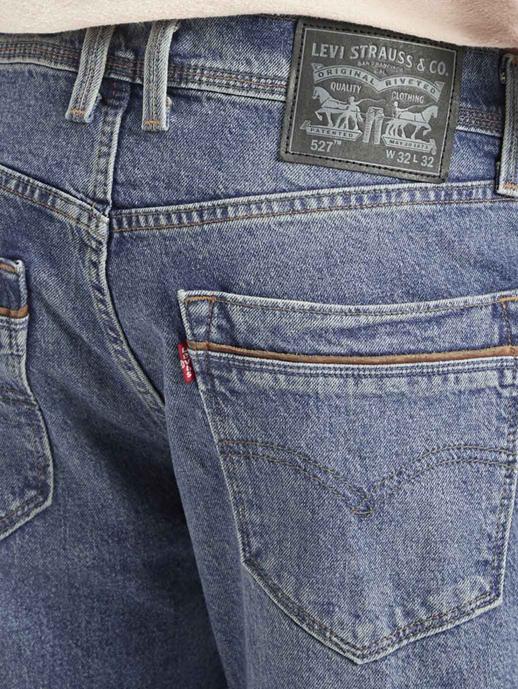 Men's 527 Blue Bootcut Fit Mid Rise Jeans - 771c067c-5c13-4cbc-9285-b72a4ee12c73 View