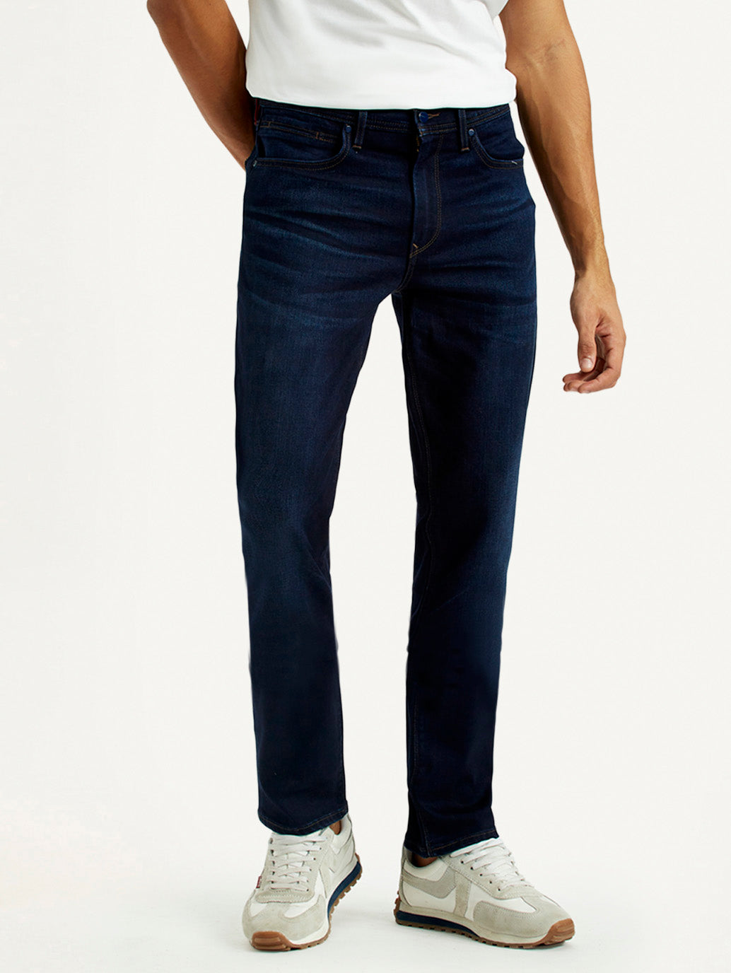 Men's Redloop 511 Dark Indigo Slim Fit Mid Rise Jeans - Front View