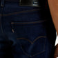 Men's Redloop 511 Dark Indigo Slim Fit Mid Rise Jeans - Detail View