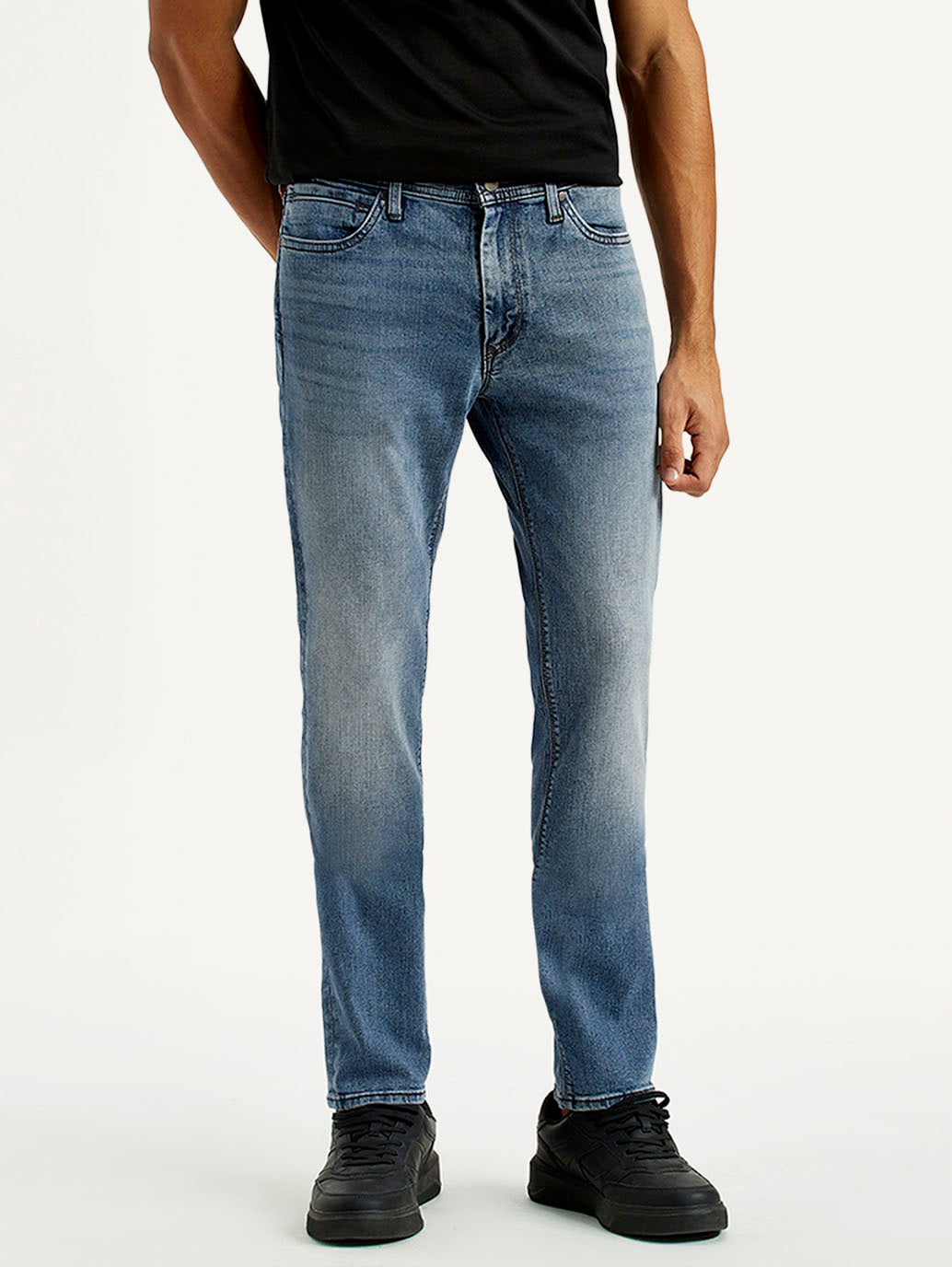 Men's Redloop 511 Indigo Slim Fit Mid Rise Jeans - Front View