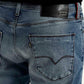 Men's Redloop 511 Indigo Slim Fit Mid Rise Jeans - Detail View