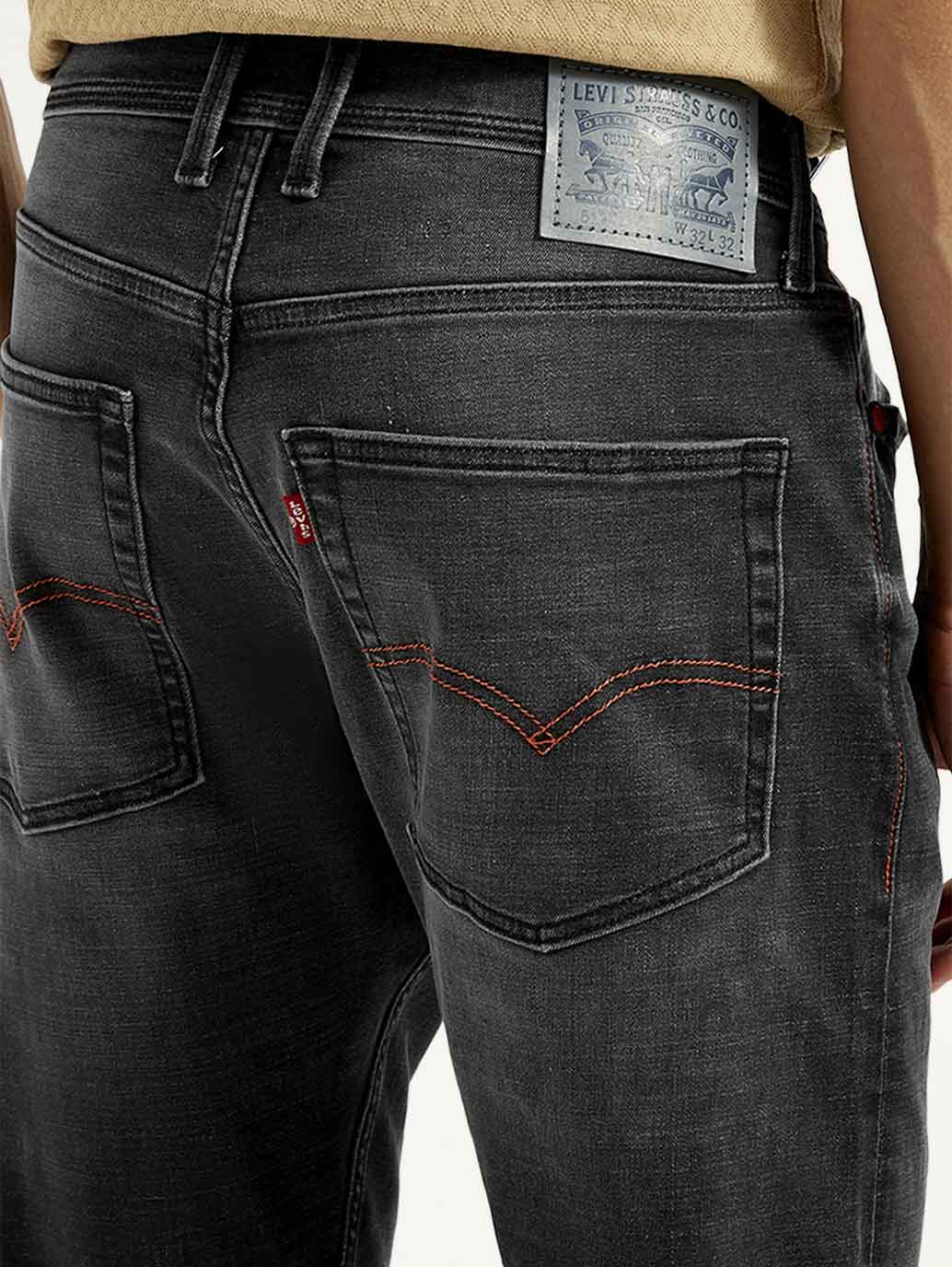 Men's 512 Black Slim Tapered Fit Mid Rise Jeans - 8a6da337-0d99-4f71-bd95-81cc7fa29ebd View