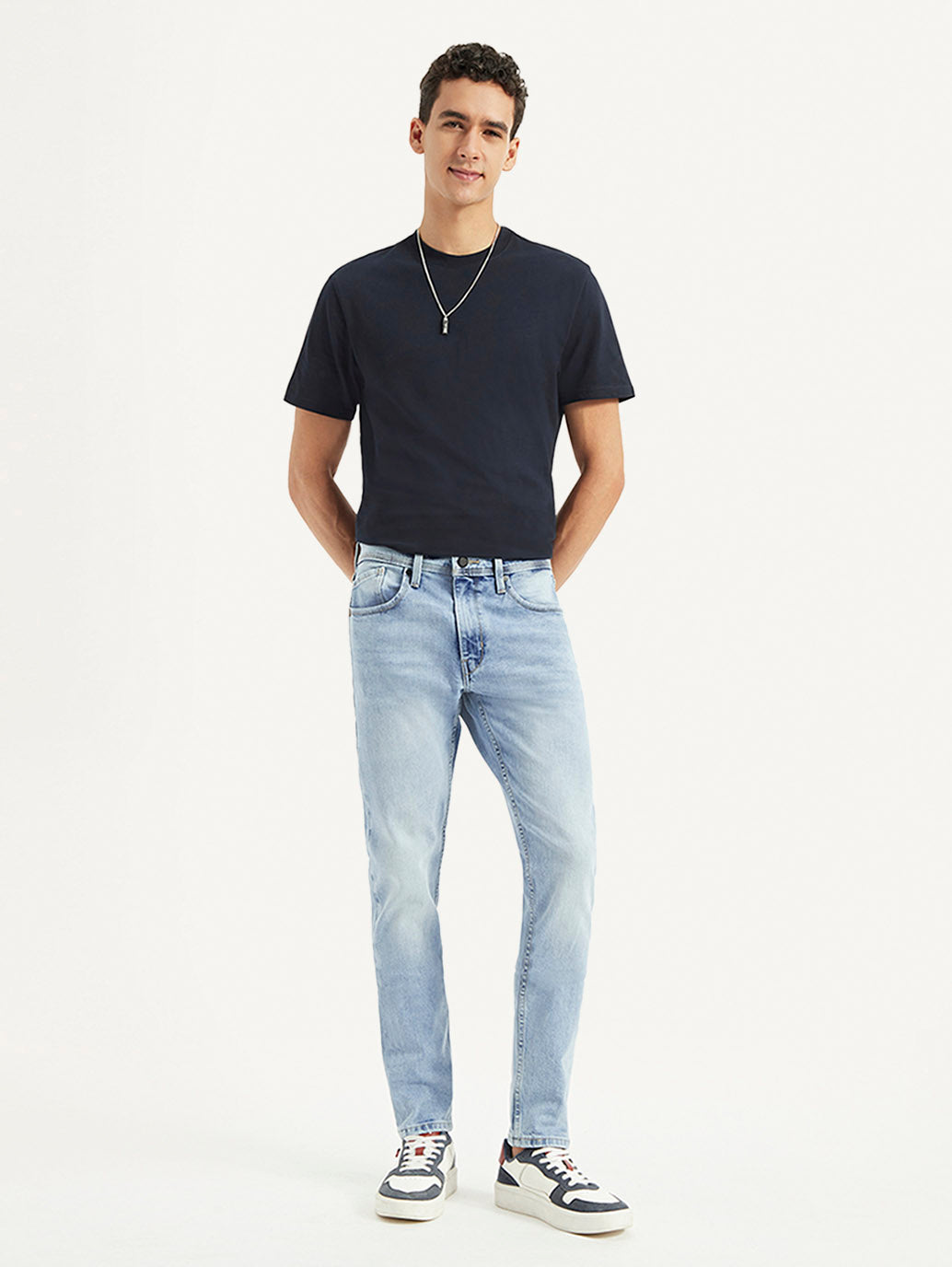 Men's 512 Blue Slim Tapered Fit Mid Rise Jeans