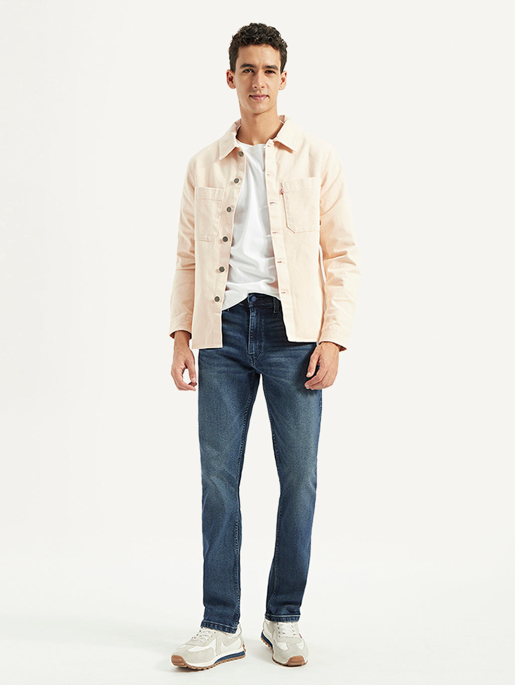 Men's 513 Blue Slim Straight Fit Mid Rise Jeans - 087ac474-6531-42ed-a60a-d6a594b0ef50 View