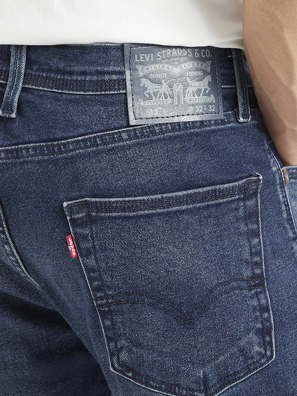 Men's 513 Blue Slim Straight Fit Mid Rise Jeans - 93feae96-1603-4caf-b944-1ce5273dd3c8 View