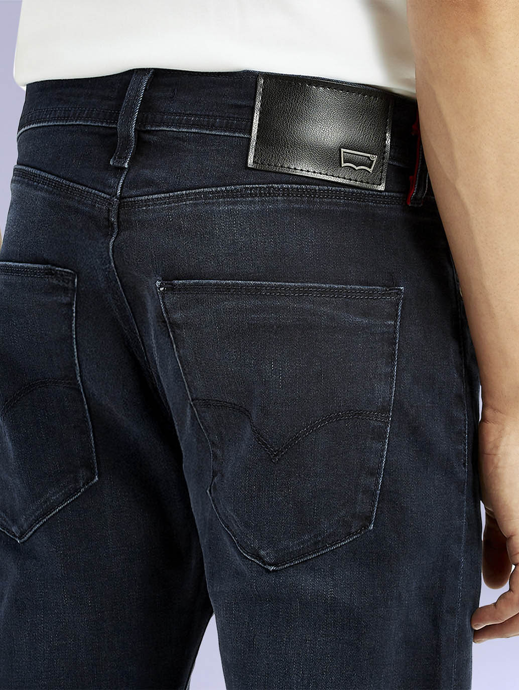 Men's Redloop 512 Dark Blue Slim Tapered Fit Mid Rise Jeans - 7c2ee005-dbea-40fb-ad94-4a23c563df3e View