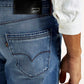 Men's Redloop 511 Indigo Slim Fit Mid Rise Jeans - Detail View