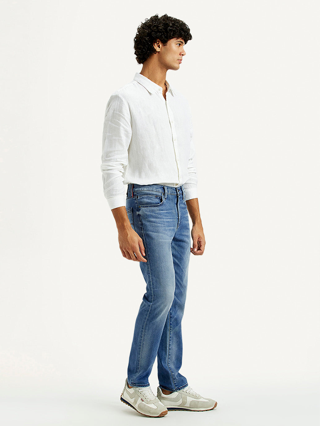 Men's Redloop 511 Indigo Slim Fit Mid Rise Jeans - Side View
