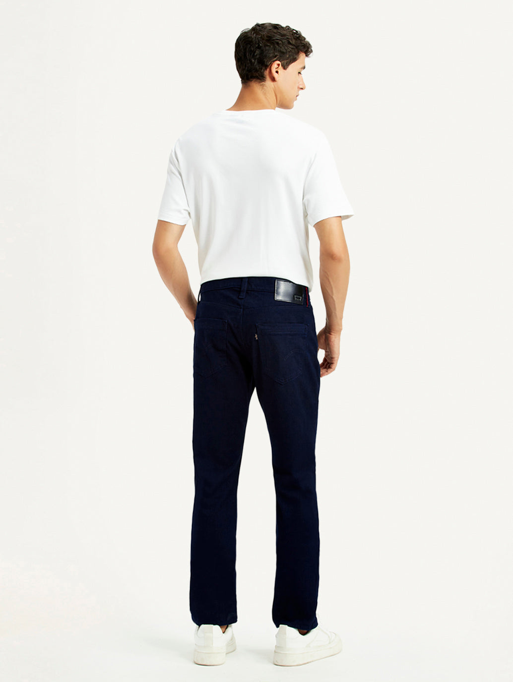 Men's Redloop 511 Navy Blue Slim Fit Mid Rise Jeans - Back View