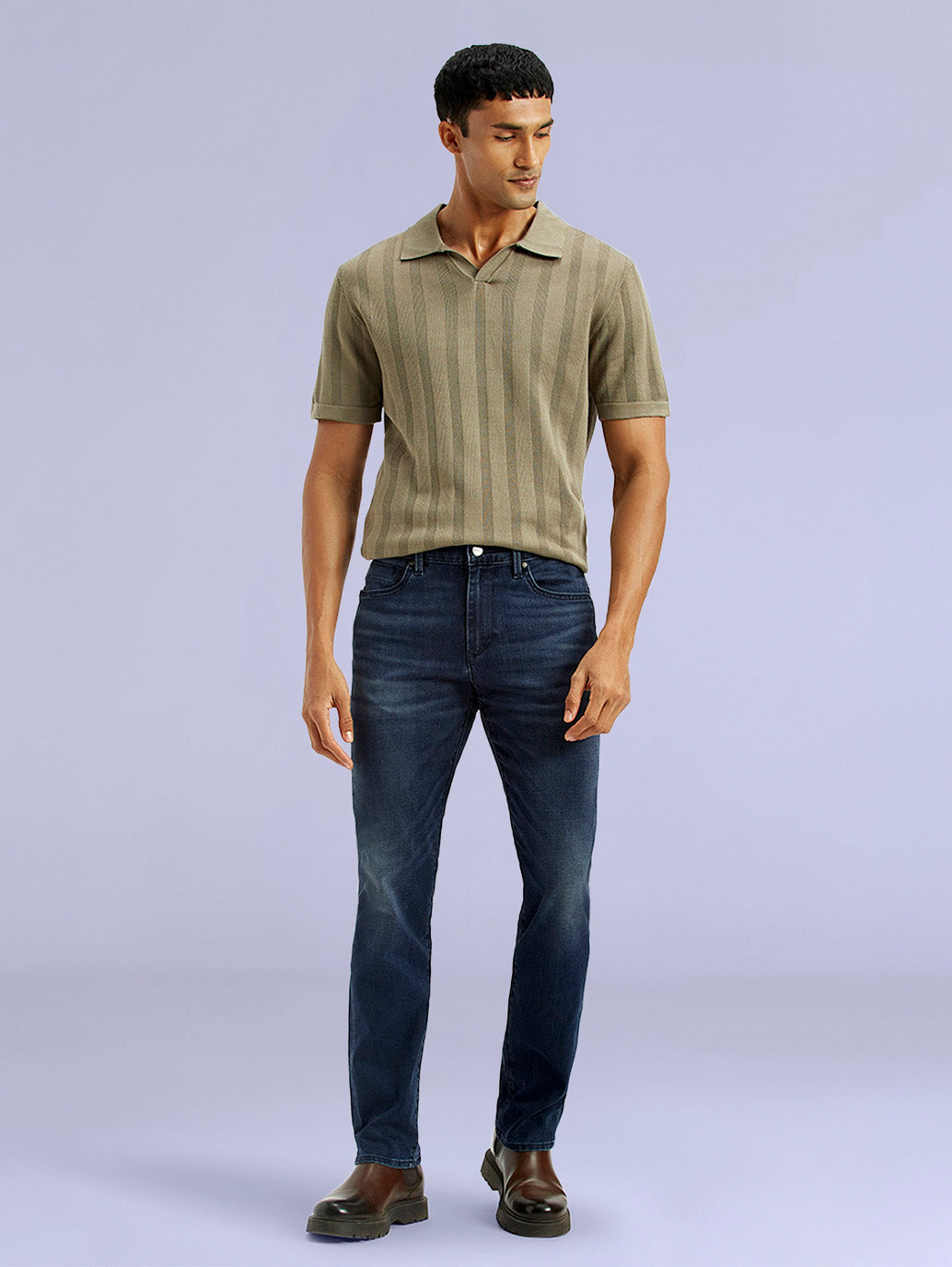 Men's Redloop 511 Dark Indigo Slim Fit Mid Rise Jeans - 568b8991-1c17-4a7f-ac13-1b3410a35ef0 View