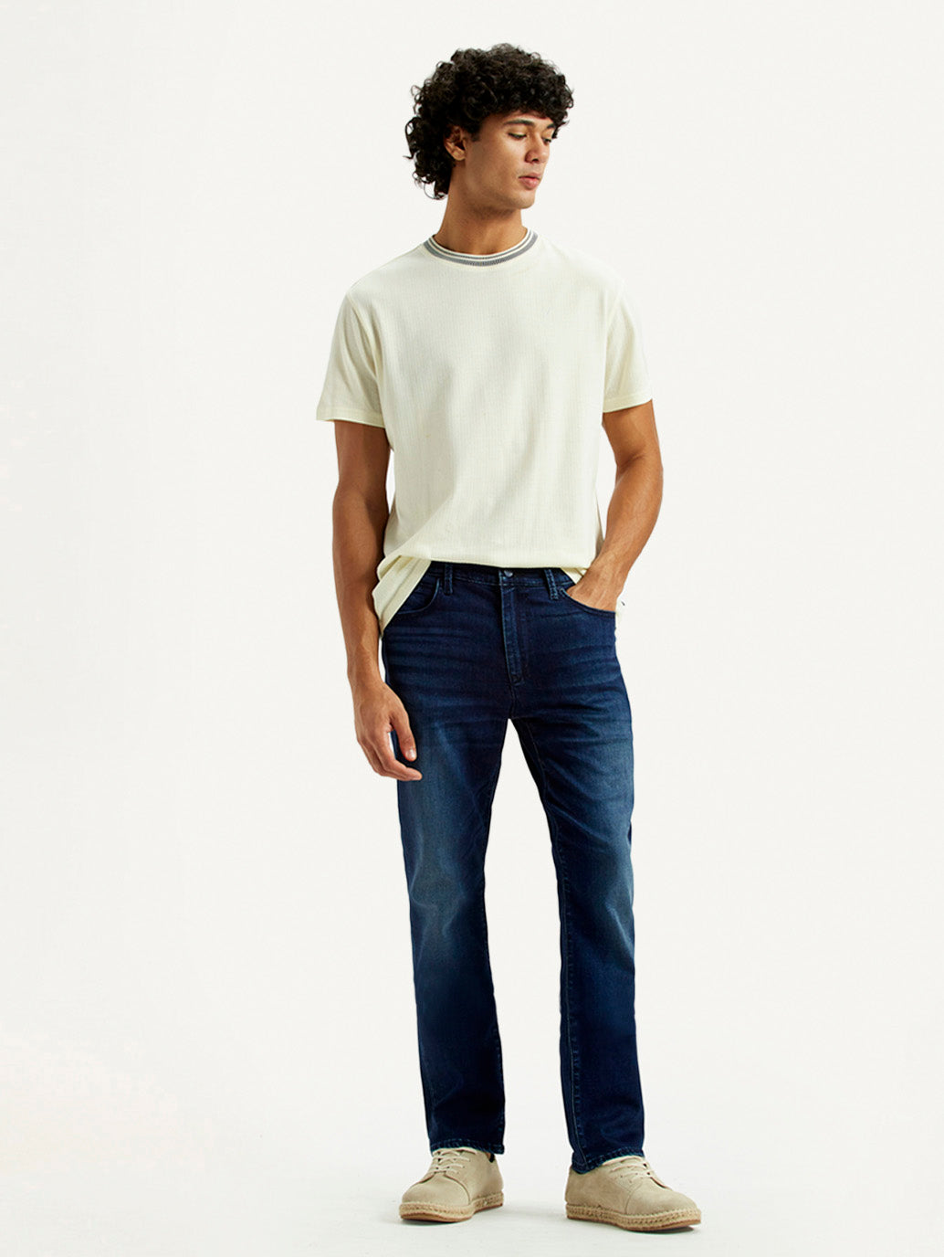 Men's Redloop 511 Dark Indigo Slim Fit Mid Rise Jeans - Styleshot View