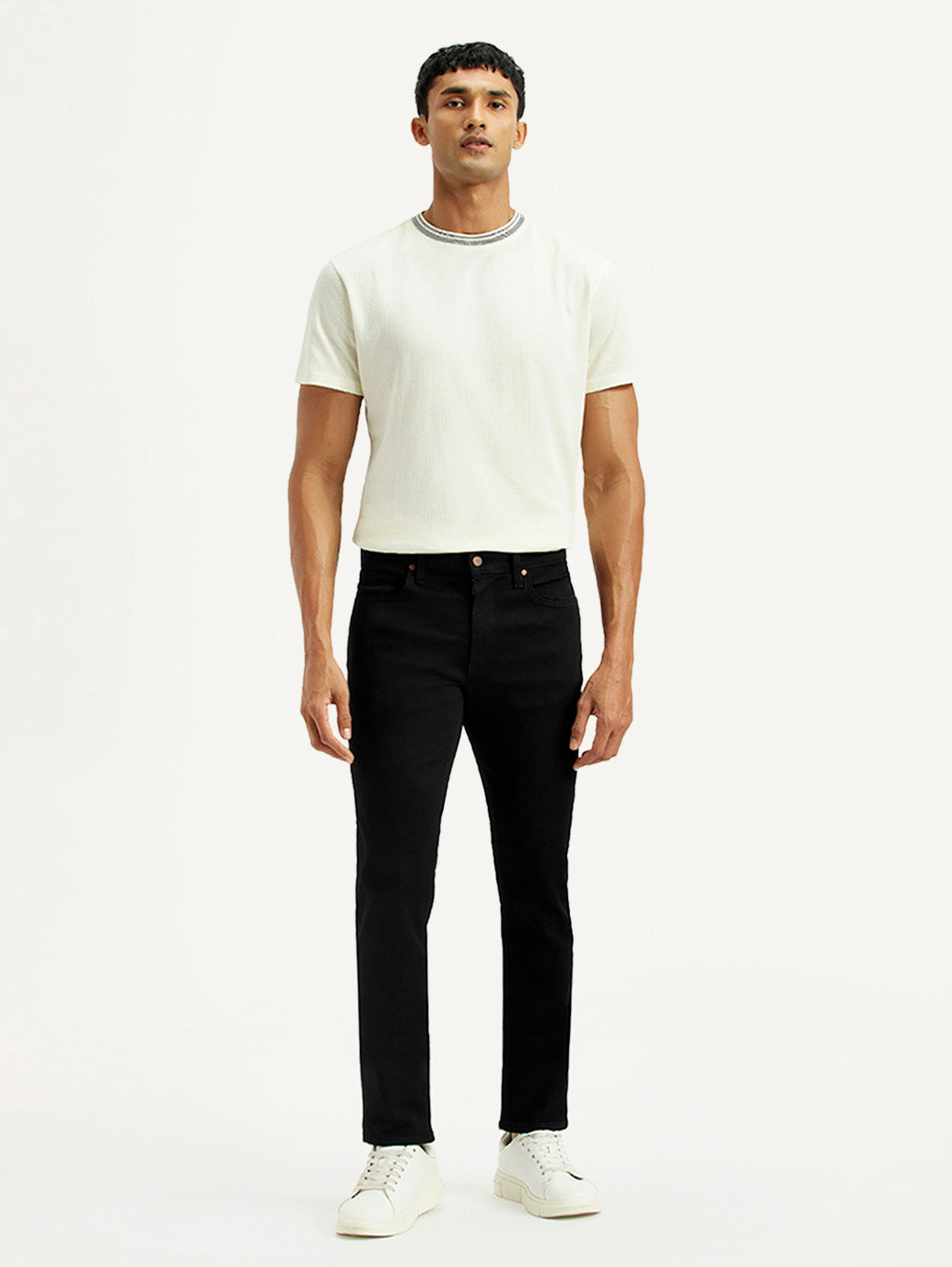 Men's Redloop 511 Dark Indigo Slim Fit Mid Rise Jeans - Front View