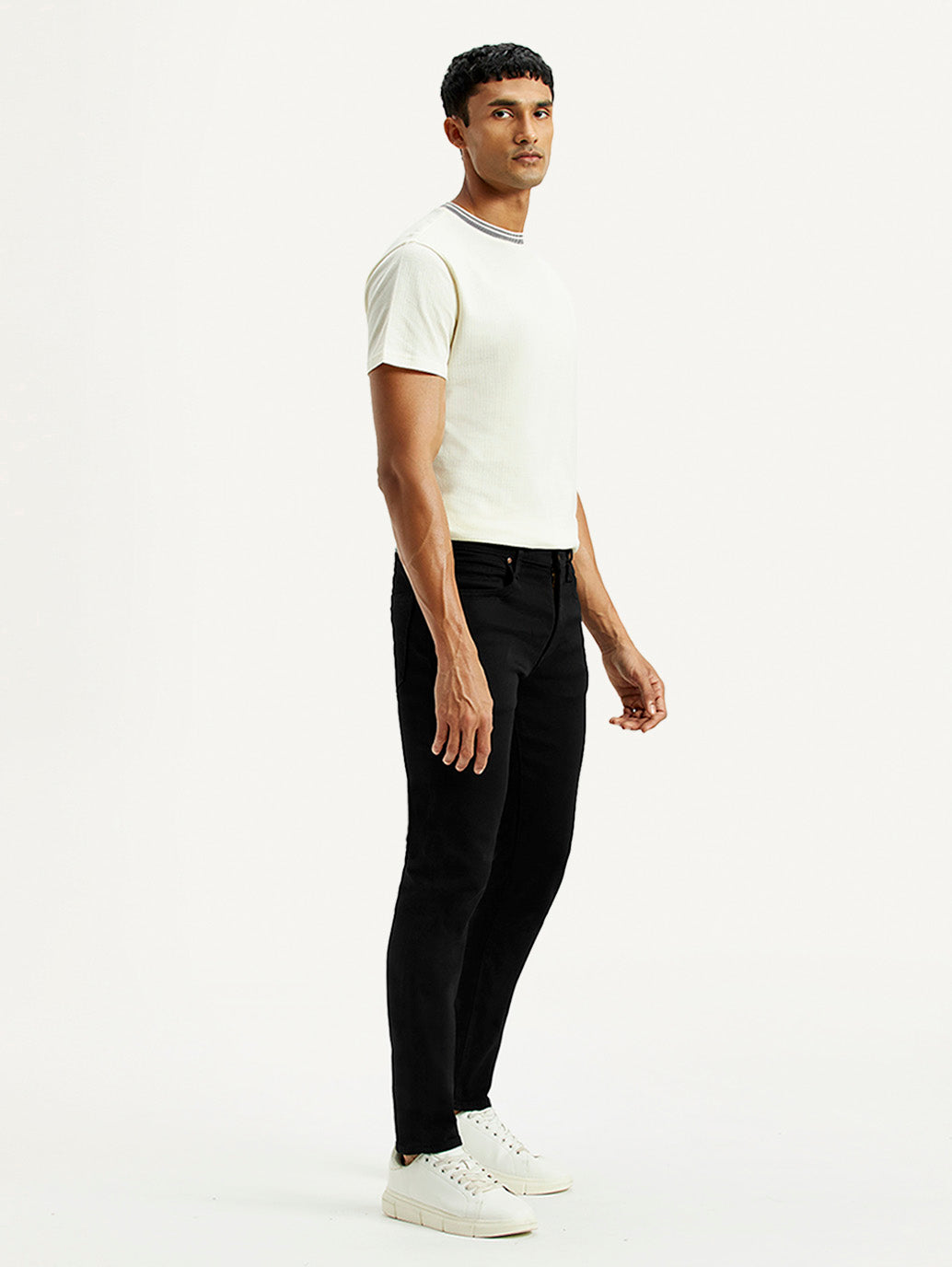 Men's Redloop 511 Dark Indigo Slim Fit Mid Rise Jeans - Side View