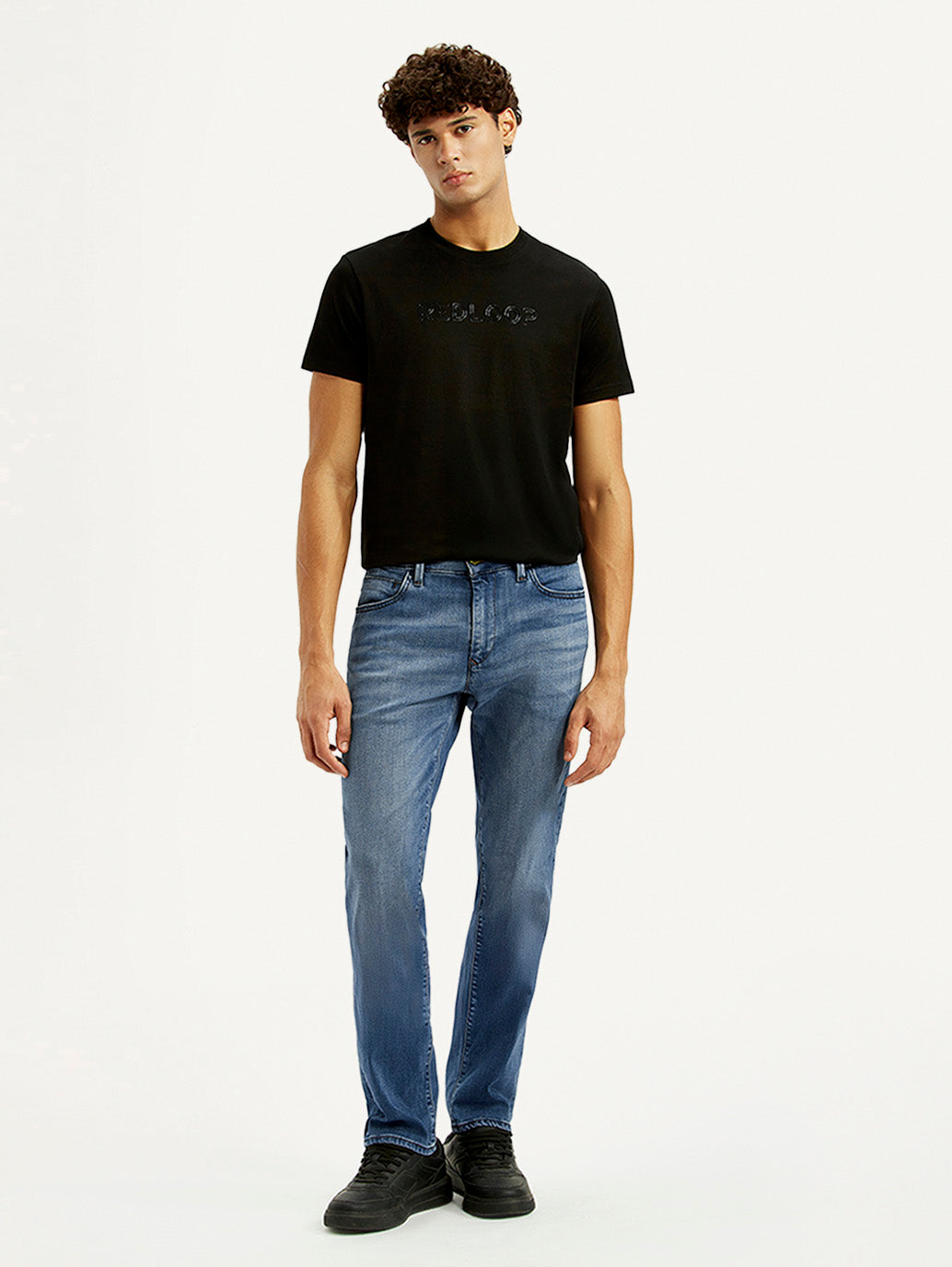 Men's Redloop 511 Blue Slim Fit Mid Rise Jeans - Front View