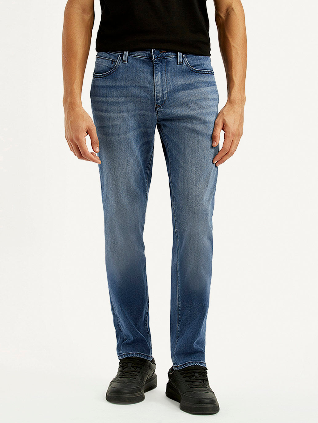 Men's Redloop 511 Blue Slim Fit Mid Rise Jeans - Front View
